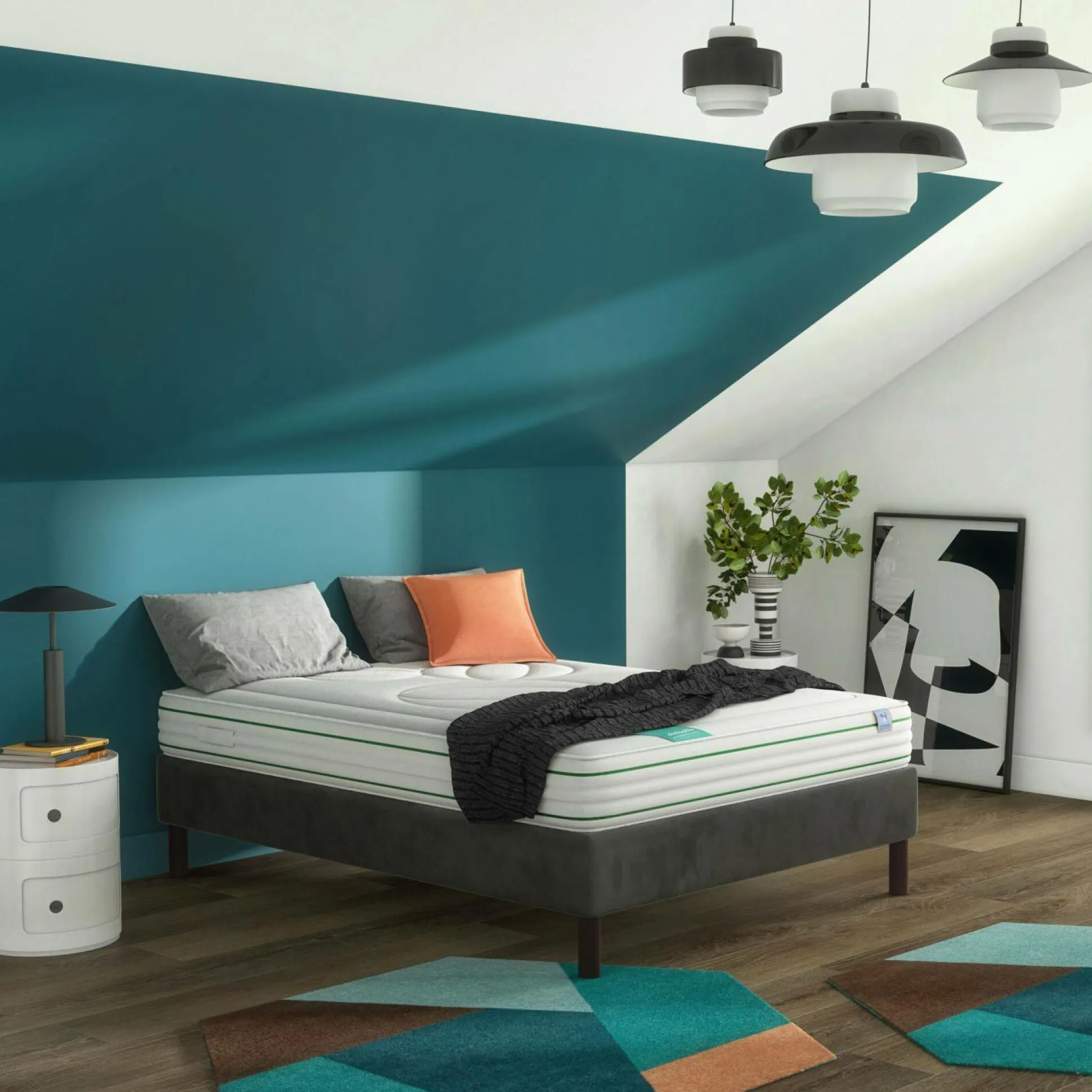 DUNLOPILLO Matelas latex d'origine naturelle 22 cm Hévéane - 120 x 190 cm