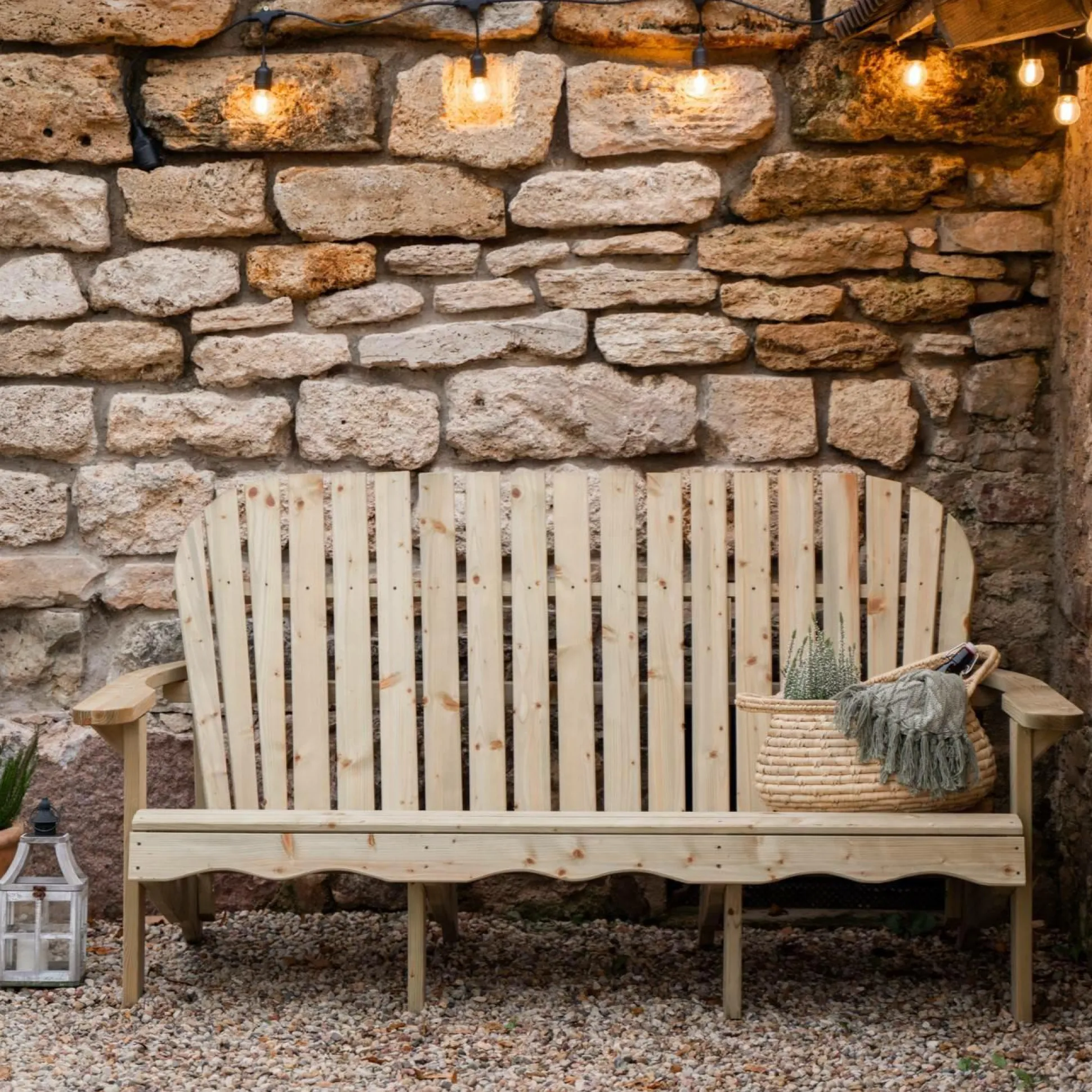 EKJU Banquette 3 Places Ezra en Bois