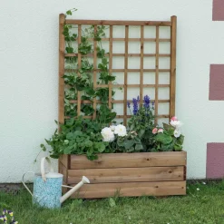 EKJU Jardinière avec Trellis en Bois Elsie