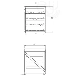 EKJU Légumier en Bois Edison