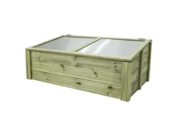 EKJU Serre à Poser 60 x 100 cm en Bois et Plexiglass