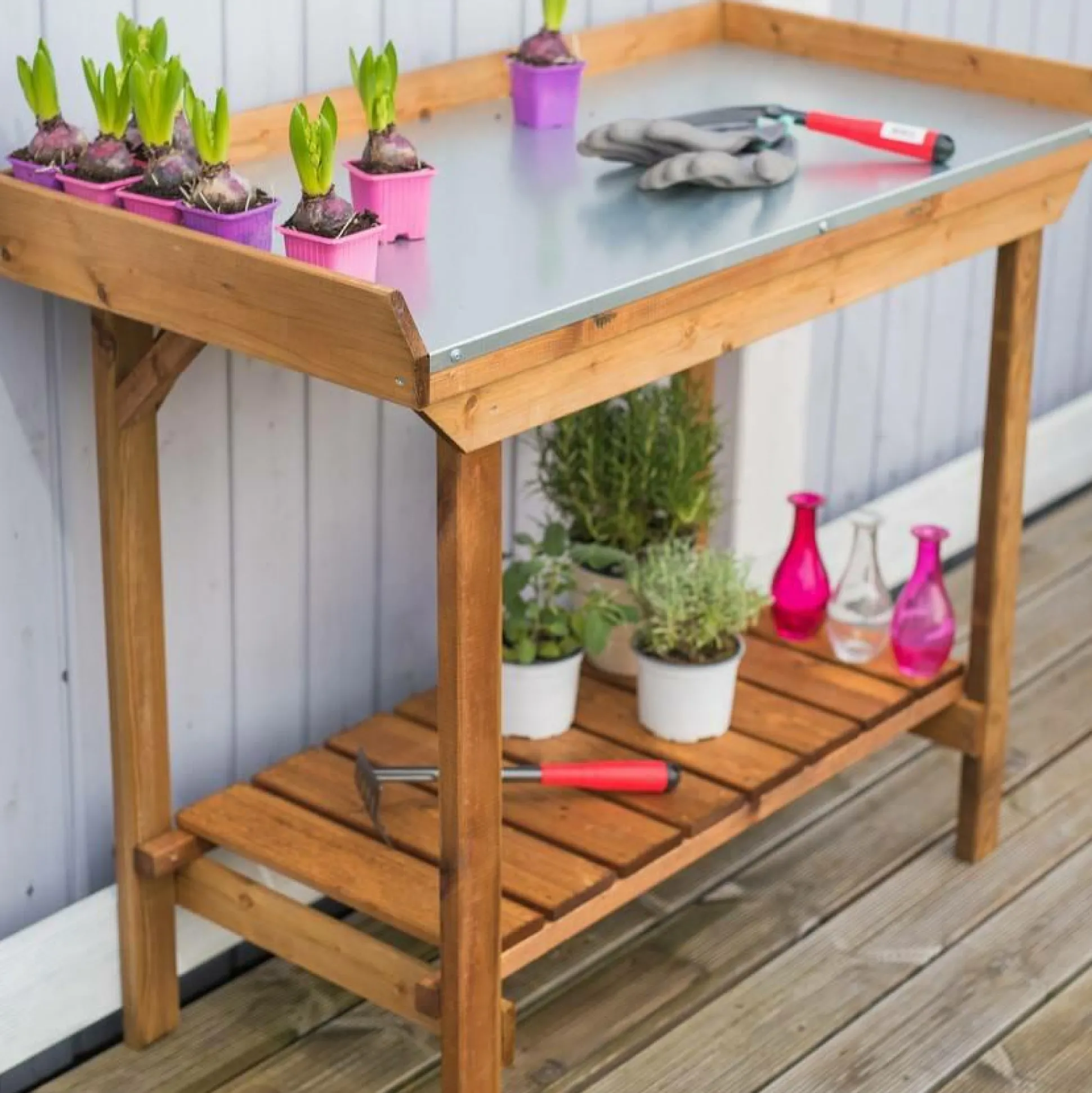 EKJU Table de Rempotage en Bois Edna