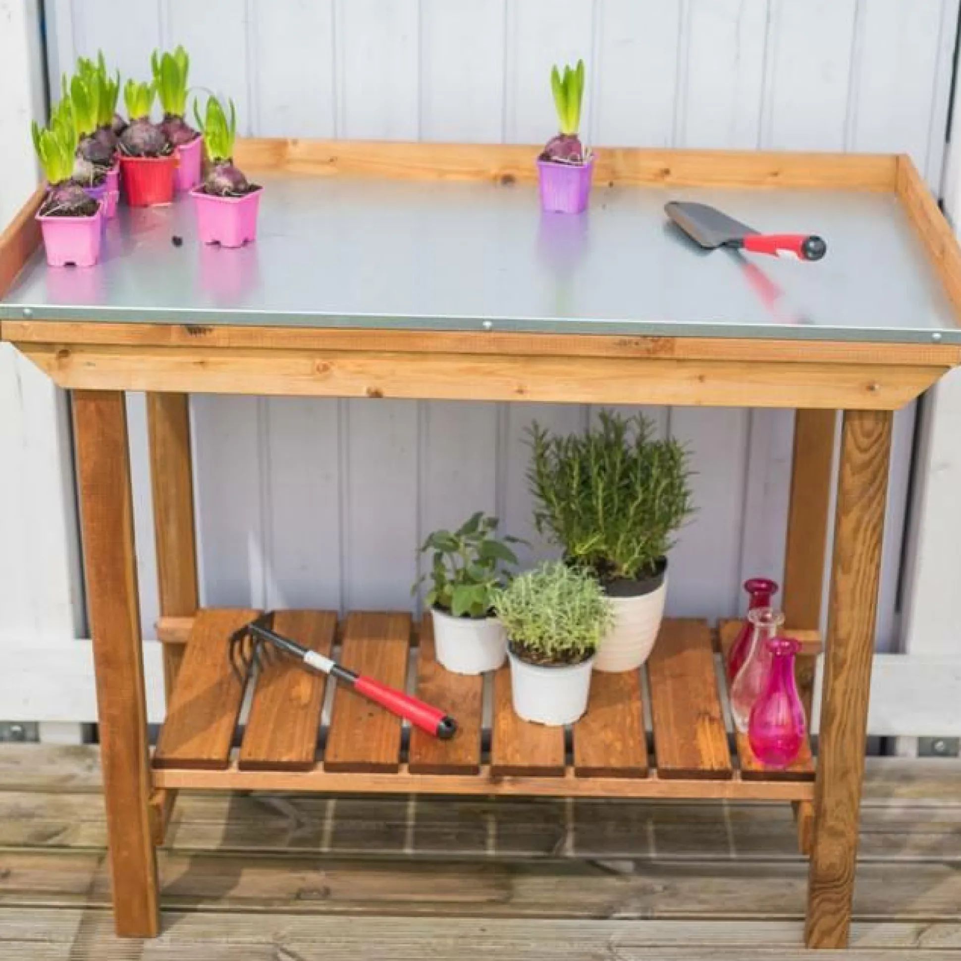 EKJU Table de Rempotage en Bois Edna