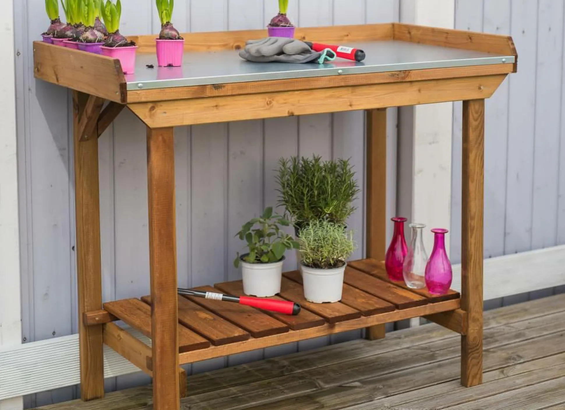 EKJU Table de Rempotage en Bois Edna