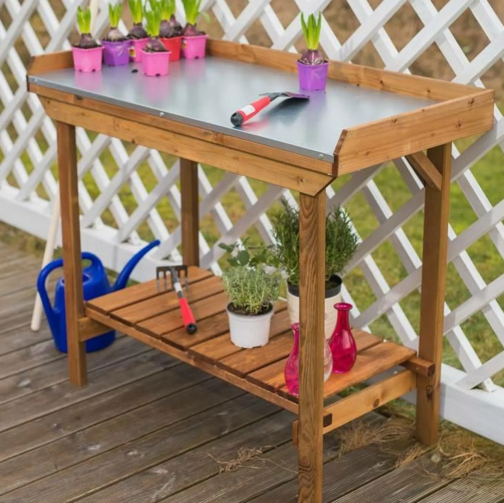 EKJU Table de Rempotage en Bois Edna