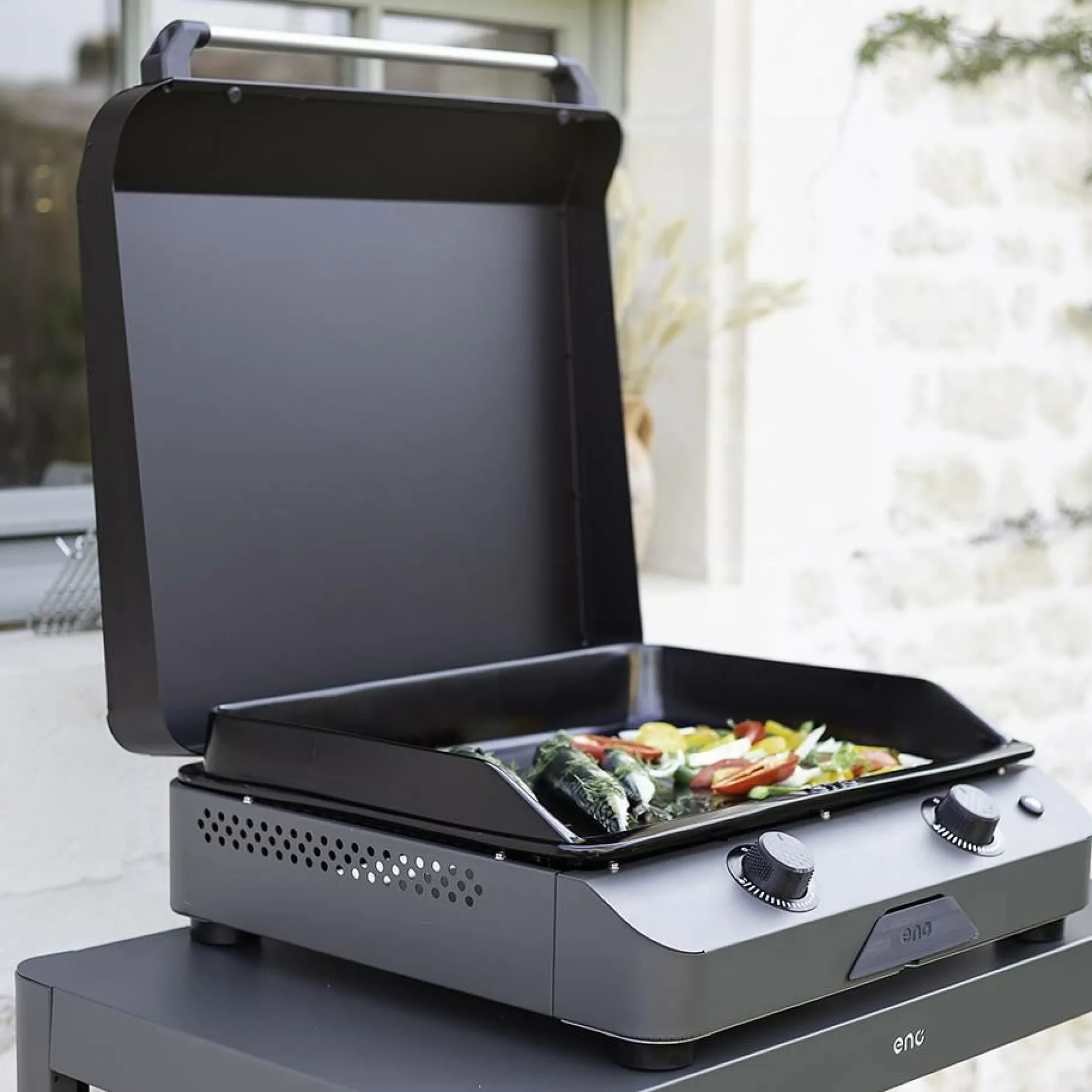 ENO Couvercle Plancha Fusion 60 en Acier Noir