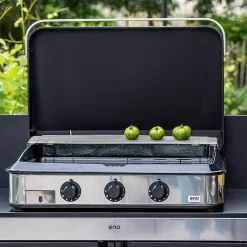 ENO Couvercle Plancha sign Gaz 80 - Acier Noir