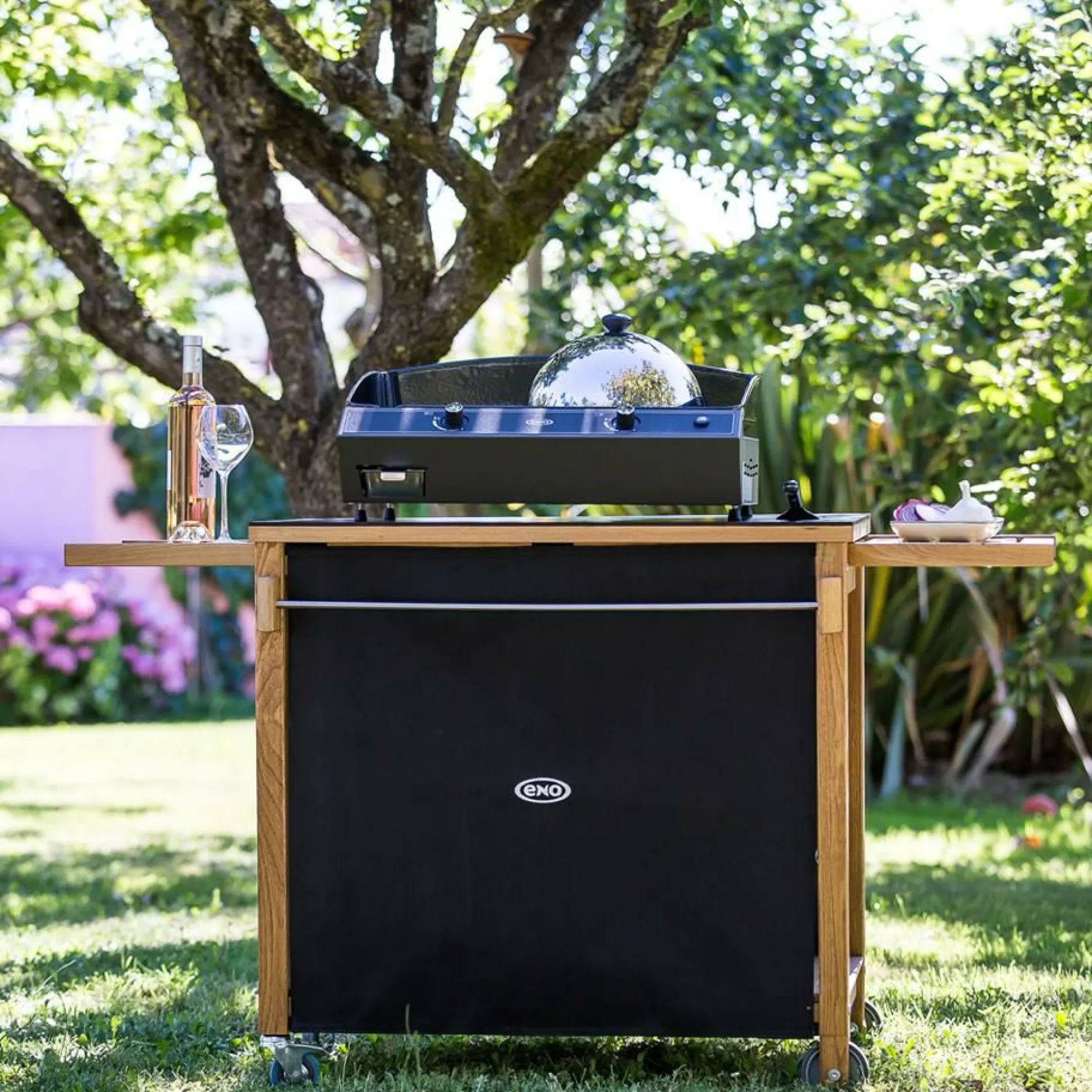 ENO Desserte Émile en Bois et HPL en robinier et plateau HPL