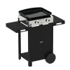 ENO Ensemble Plancha et Chariot Initial Gaz 50 en Acier Noir et Inox