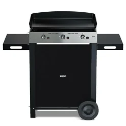 ENO Ensemble Plancha et Chariot Initial Gaz 65 en Acier Noir et Inox