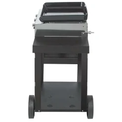 ENO Ensemble Plancha et Chariot Initial Gaz 65 en Acier Noir et Inox