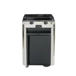 ENO Ensemble Plancha Fusion Gaz 60 et Chariot - Acier Gris/Inox