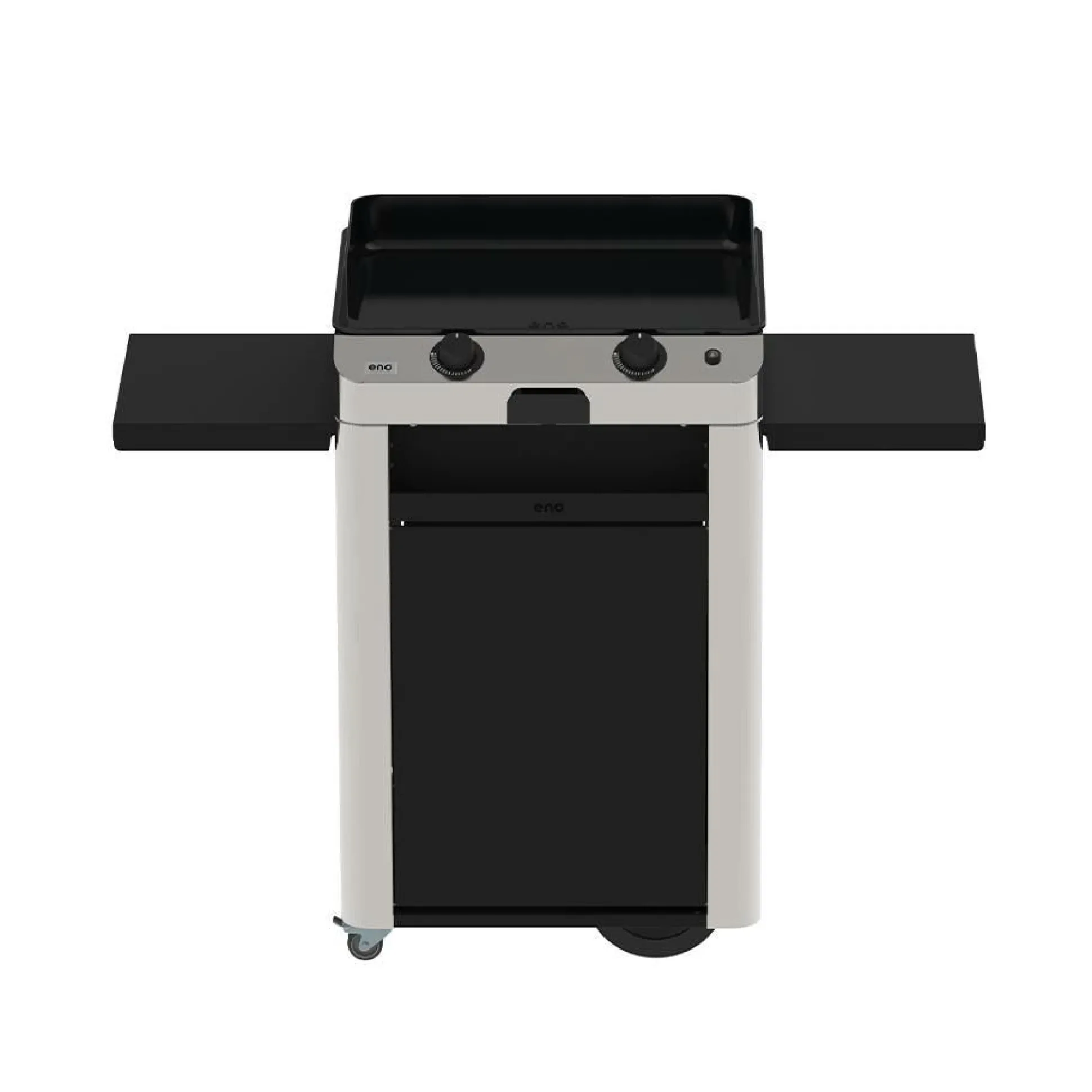 ENO Ensemble Plancha Fusion Gaz 60 et Chariot - Acier Gris/Inox