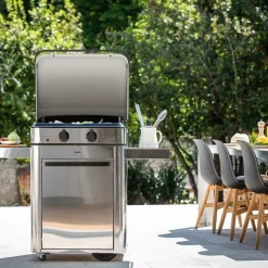 ENO Ensemble Plancha sign Gaz 65, Couvercle et Chariot - Inox