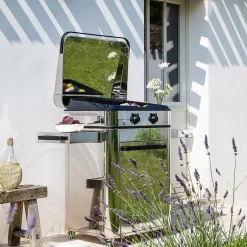 ENO Ensemble Plancha sign Gaz 65, Couvercle et Chariot - Inox