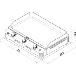 ENO Plancha Fusion Gaz 75 - Inox