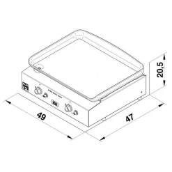 ENO Plancha Initial Gaz 50 en Inox