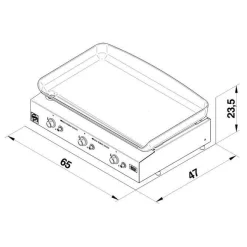 ENO Plancha Initial Gaz 65 en Inox
