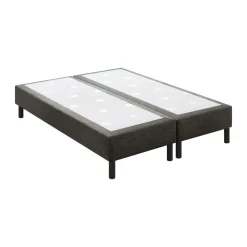EPEDA Ensemble 5 en 1 Boxspring Enchanteur - Gris - 2 x 80 x 200 cm
