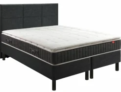 EPEDA Ensemble 5 en 1 Boxspring Enchanteur - Gris - 2 x 100 x 200 cm