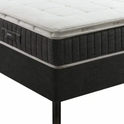 EPEDA Ensemble 5 en 1 Boxspring Enchanteur - Gris - 2 x 100 x 200 cm