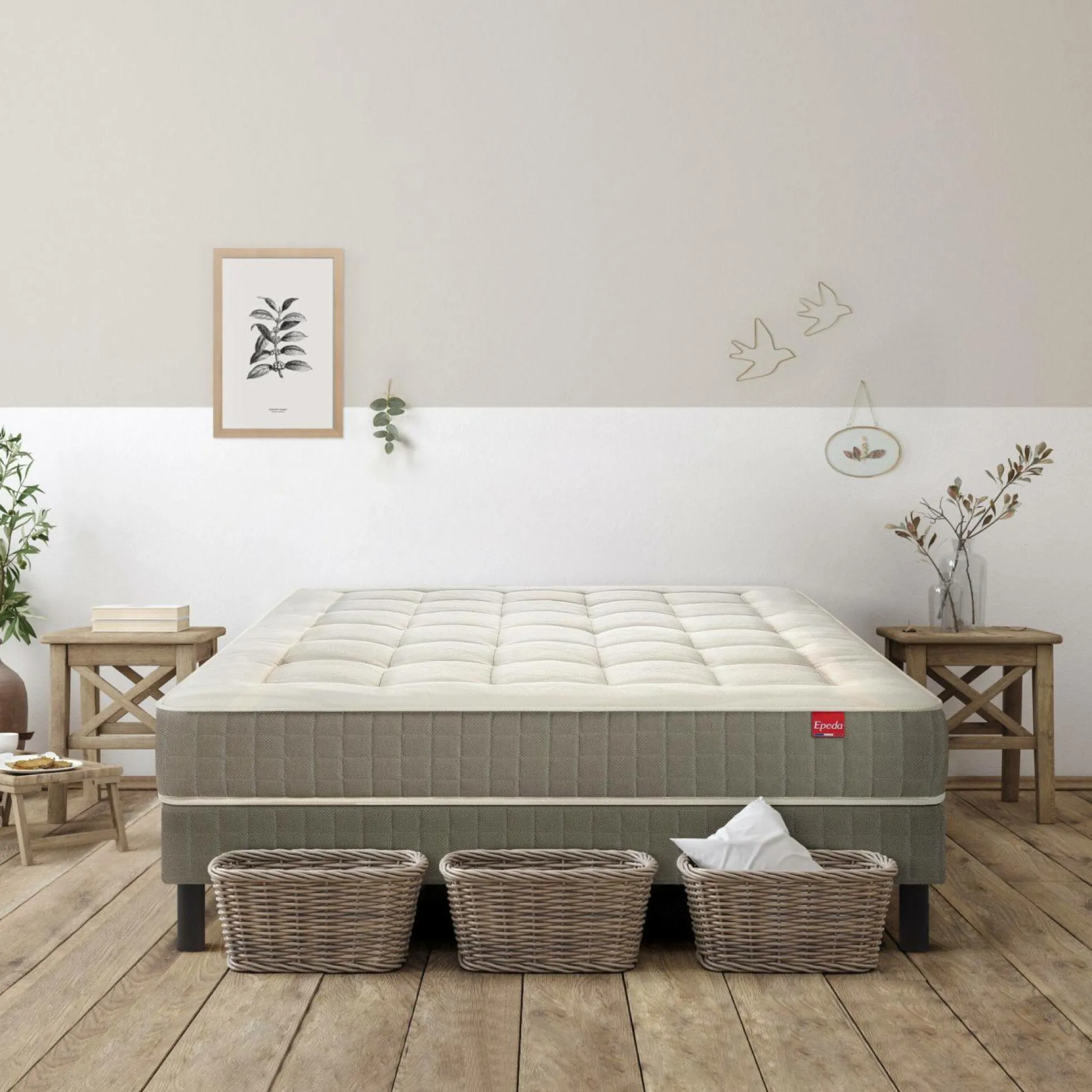 EPEDA Matelas ressorts ensachés 27 cm Célesta - 90 x 190 cm