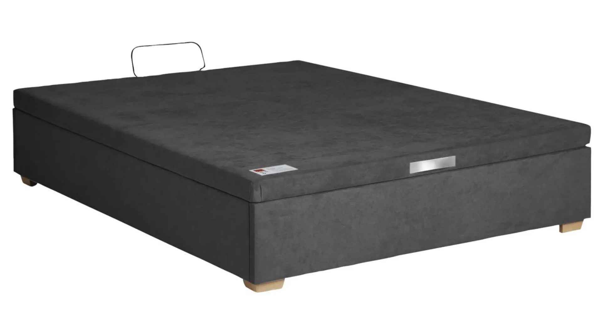 EPEDA Sommier coffre 34 cm Hercule - Gris Béton - 140 x 190 cm