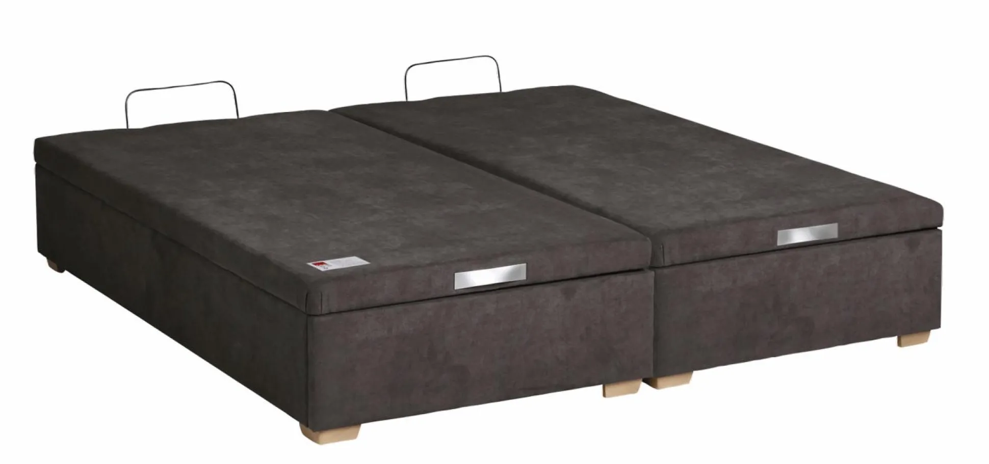 EPEDA Sommier coffre 34 cm Hercule - Gris Béton - 2 x 90 x 200 cm
