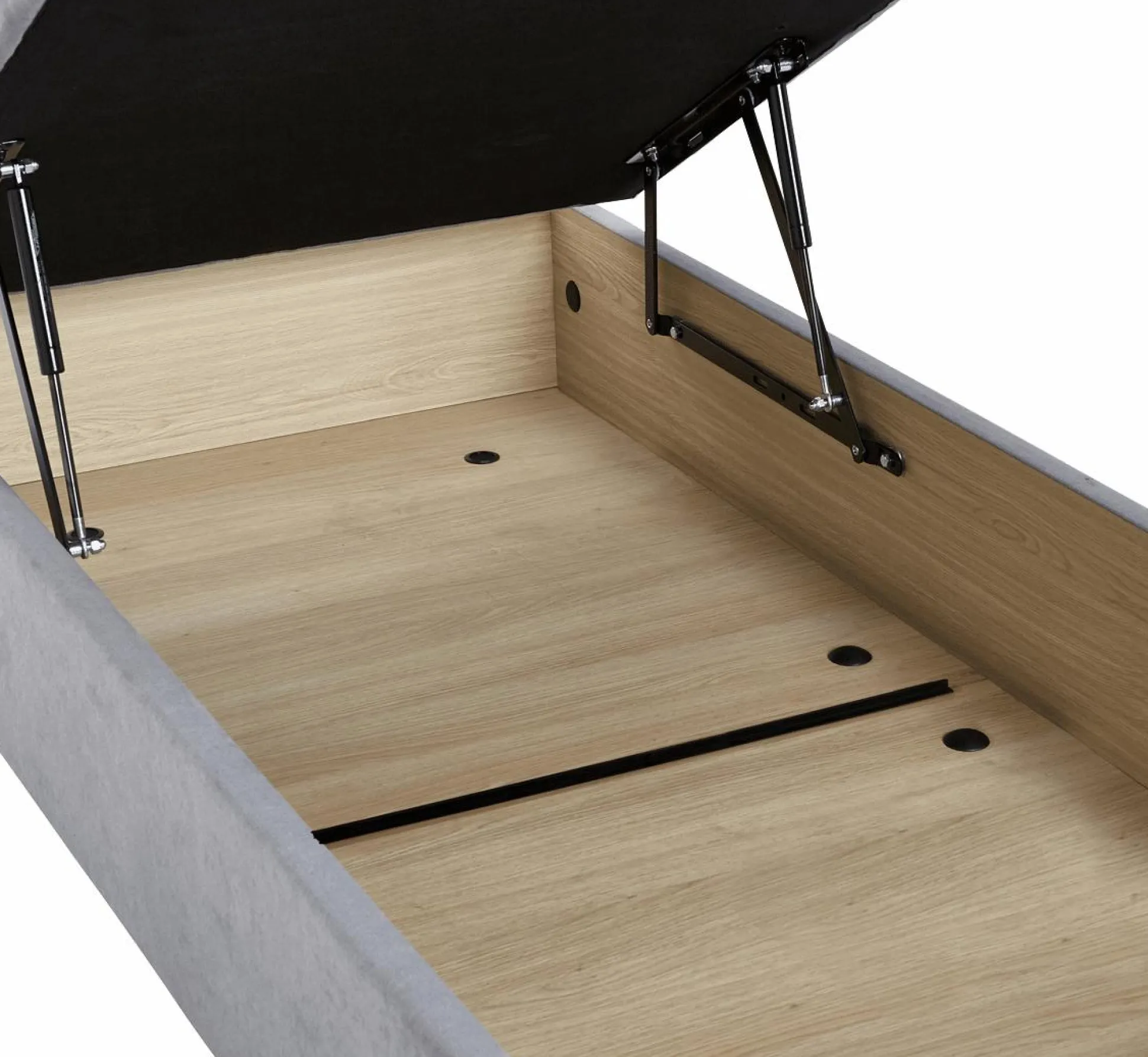 EPEDA Sommier coffre 34 cm Hercule - Gris Souris - 2 x 90 x 200 cm