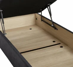 EPEDA Sommier coffre 34 cm Hercule - Gris Béton - 90 x 200 cm