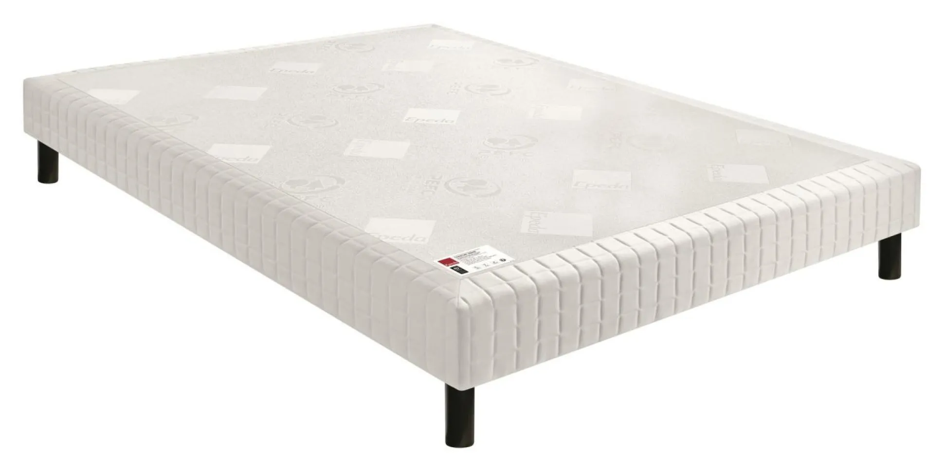 EPEDA Sommier tapissier à lattes 15 cm Nature - Ecru - 120 x 190 cm