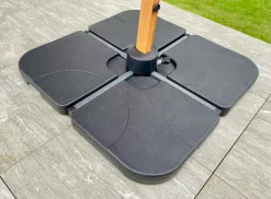 EZPELETA Lot de 4 Dalles à Remplir pour Parasol Flexo