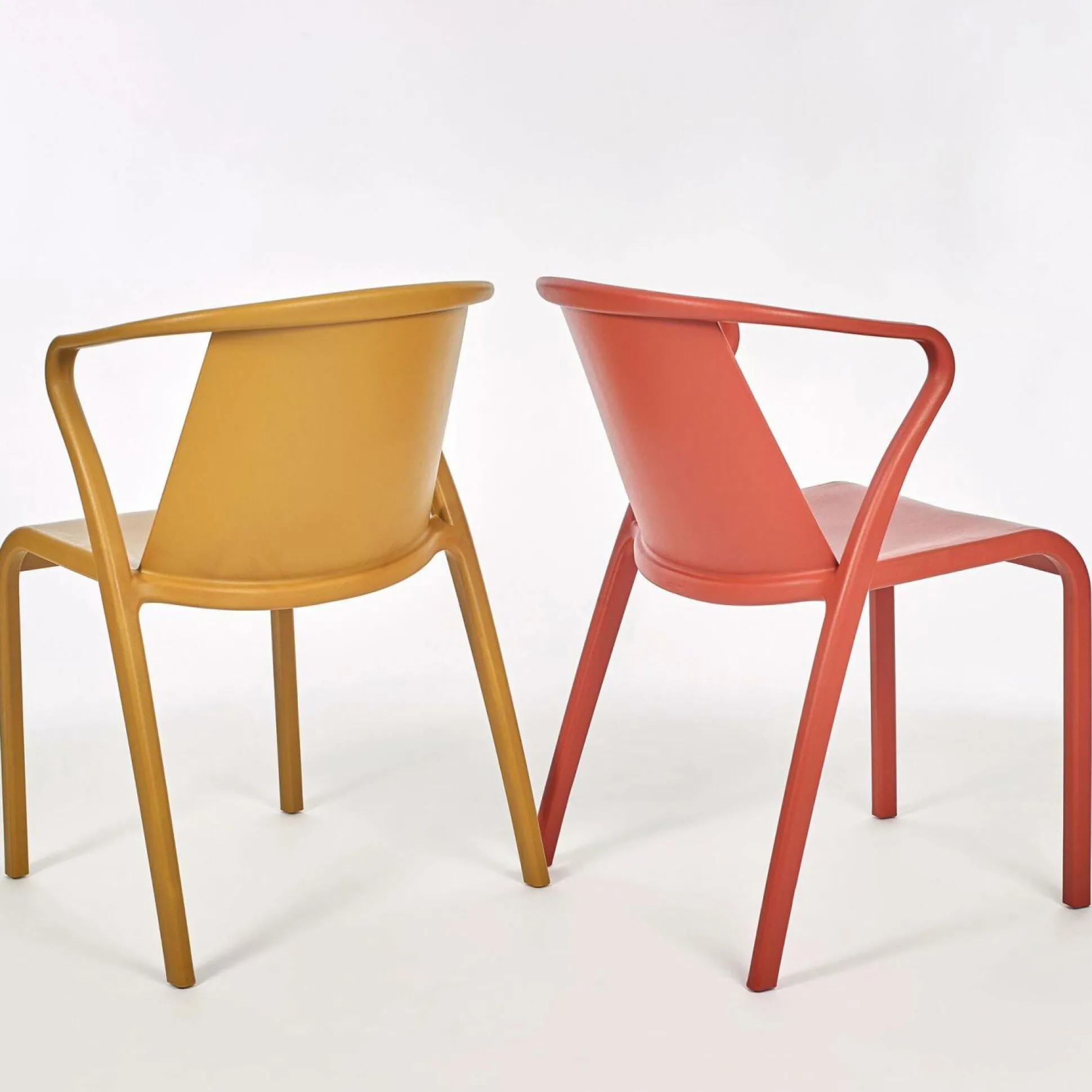 EZPELETA Lot de 2 Fauteuils Empilables Fado - Sable