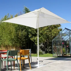 EZPELETA Parasol 250 x 250 cm Eolo en Aluminium - Blanc