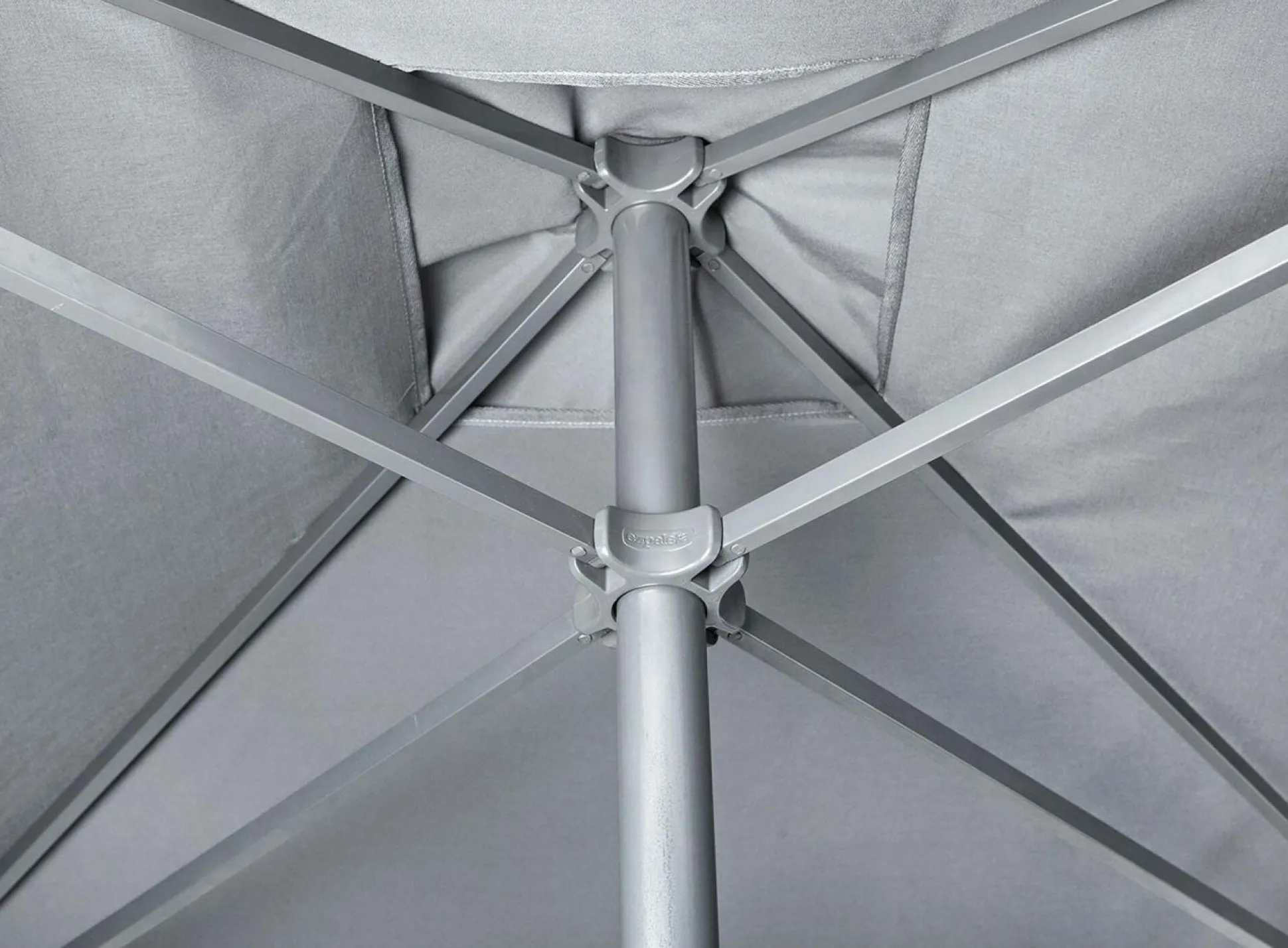 EZPELETA Parasol 250 x 250 cm Eolo en Aluminium - Gris Anthracite