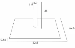 EZPELETA Pied de Parasol pour Parasol Eolo Flat EZPELETA - Gris Anthracite