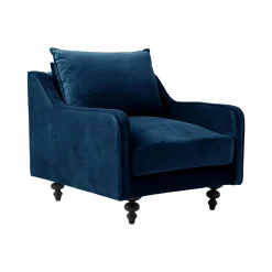 Fauteuil velours Orso - Bleu