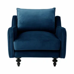 Fauteuil velours Orso - Bleu