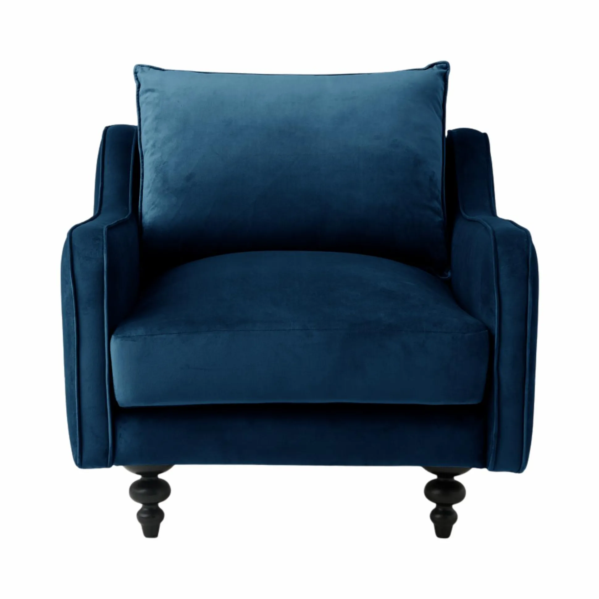 Fauteuil velours Orso - Bleu