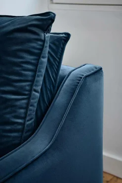 Fauteuil velours Orso - Bleu