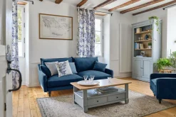 Fauteuil velours Orso - Bleu