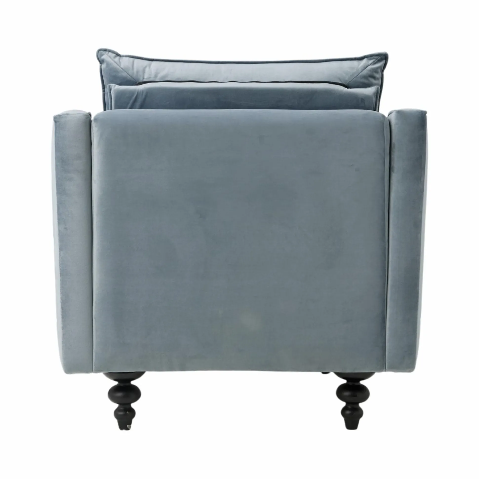 Fauteuil velours Orso - Bleu gris