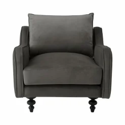 Fauteuil velours Orso - Gris Clair