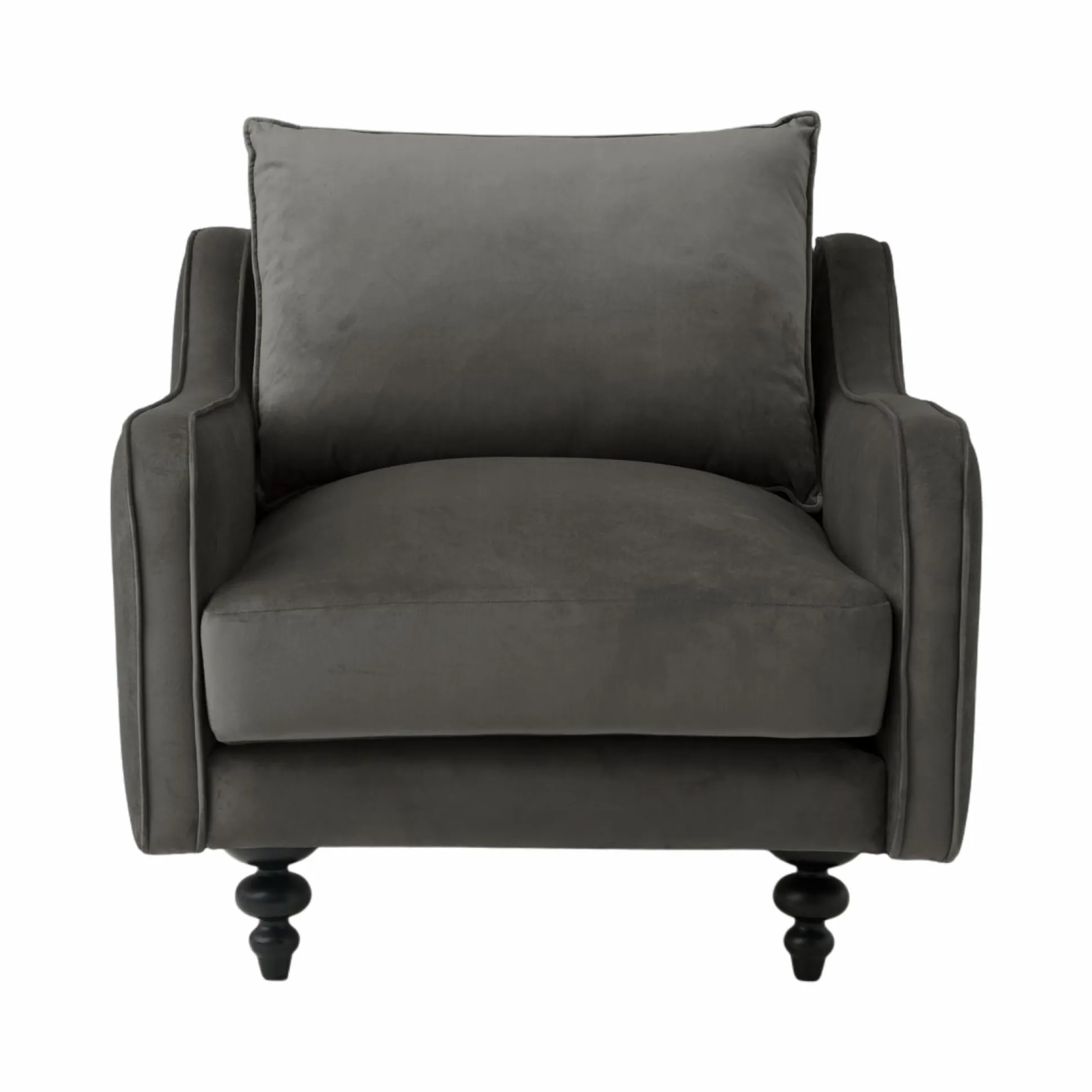 Fauteuil velours Orso - Gris Clair