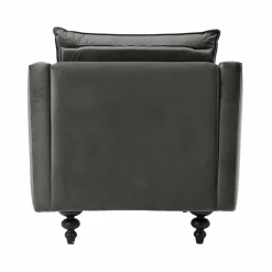 Fauteuil velours Orso - Gris Clair