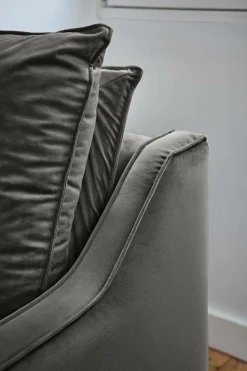 Fauteuil velours Orso - Gris Clair