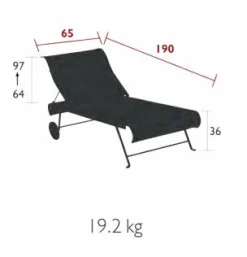 FERMOB Bain de Soleil Pliant Dune en Acier - Cactus