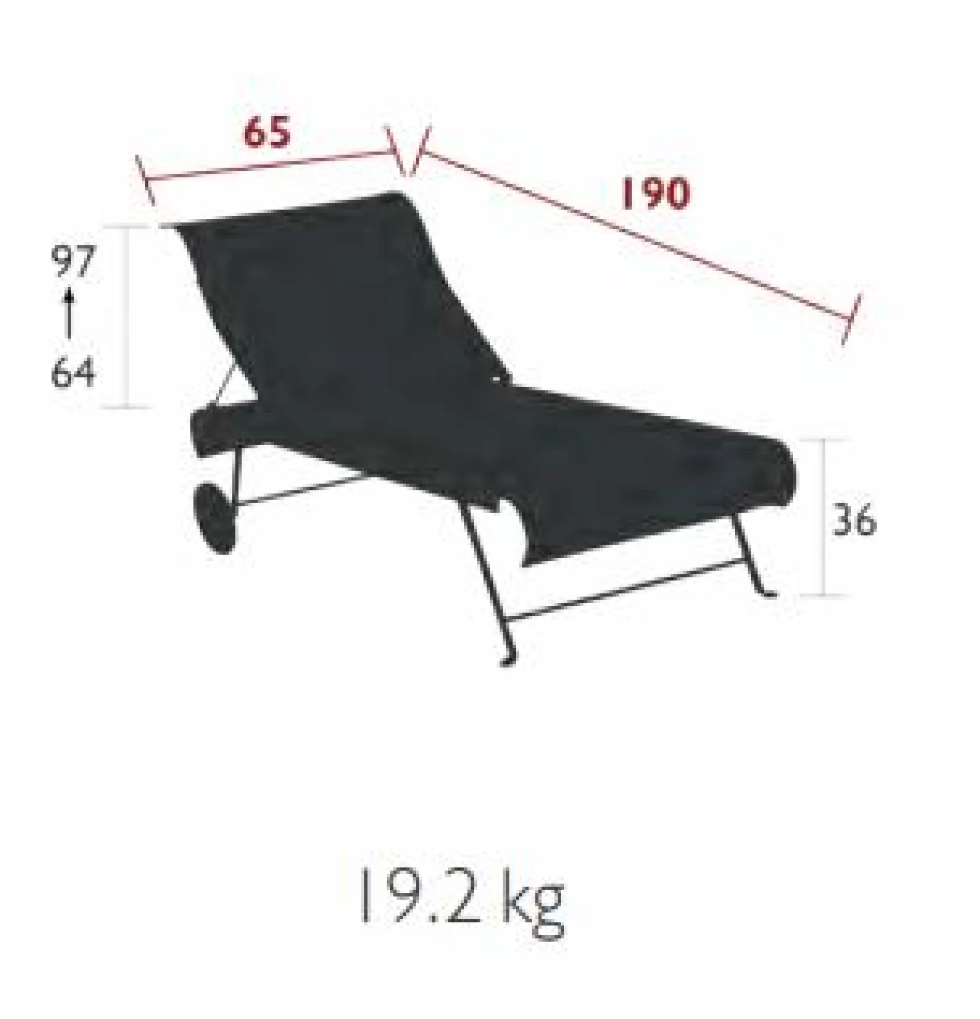 FERMOB Bain de Soleil Pliant Dune en Acier - Cactus
