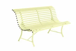FERMOB Banc 3 Places 150 cm Louisiane en Acier - Citron Givré
