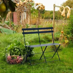 FERMOB Banquette Pliante 2 Places Bistro en Acier - Blanc